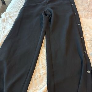 Trouve Black Side-Button Trousers
